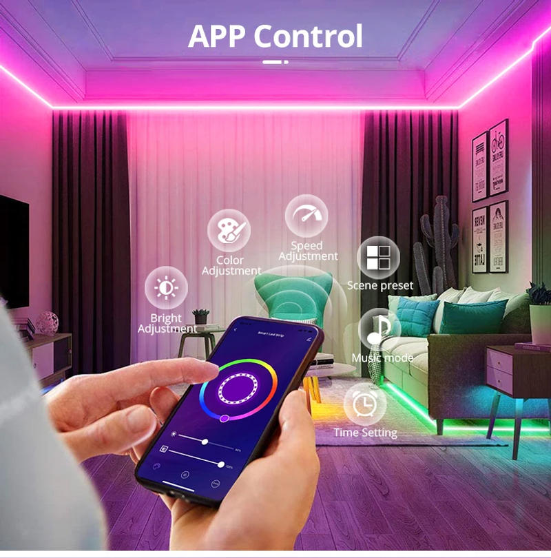 Description Picture 4 of item12V RGB Strip LED Flexible Silicone Neon Light 1-5M Remote Control Waterproof SMD 3535 Neon Sign Tape Colorful Room Wall Decor