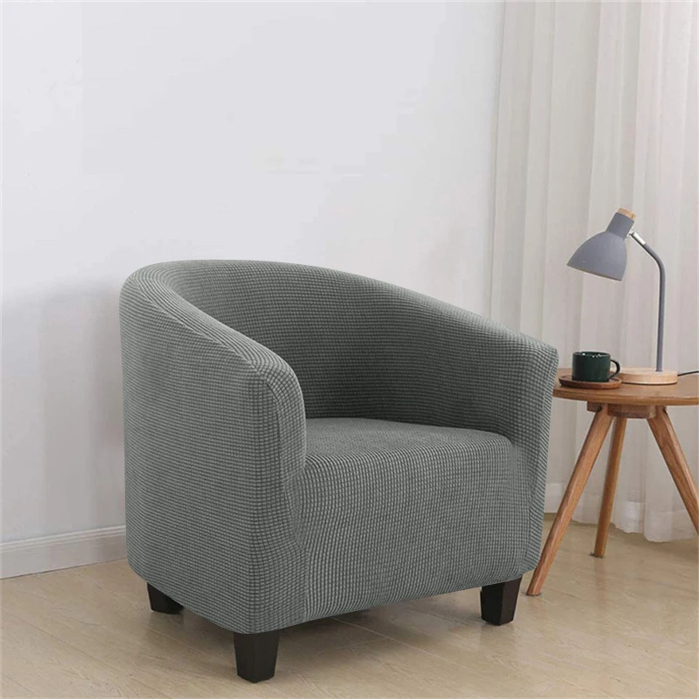 Description Picture 6 of itemClub Bath Tub Armchairs Chair Cover Polar Fleece Single Sofa Covers Stretch Couch Slipcovers for Living Room Furniture Protector