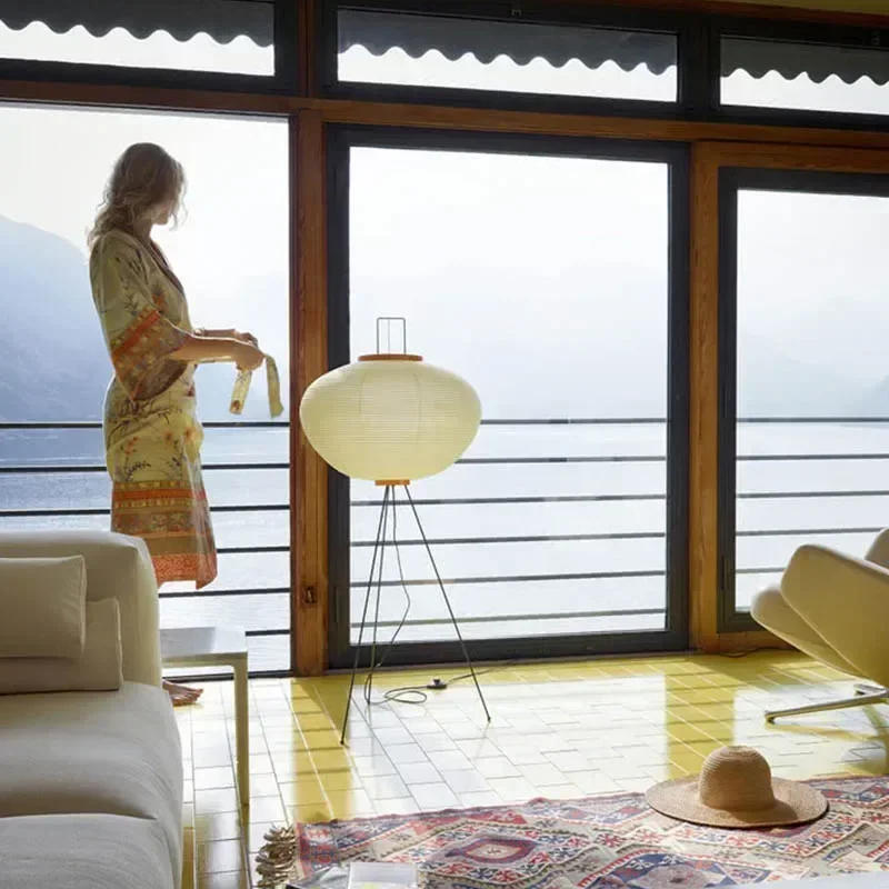 Description Picture 6 of itemAkari 10A Floor Lamp Japanese paper floor white minimalist led desktop decorative villa art room corner studio