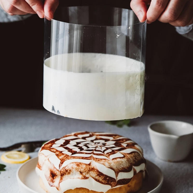 Description Picture 4 of item1 Roll Cake Surround Film DIY  Bakeware Acetate Film Transparent Cake Collar Kitchen  6/8/10/12/15Cm Accessories Baking Tools