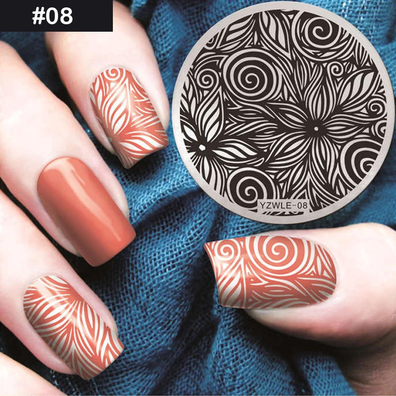 Description Picture 4 of itemDIY Nail Art Stamping Plates Flower Geometry Animal Leaves Design Image Stencil for Polish Printing Templates Tools Kit