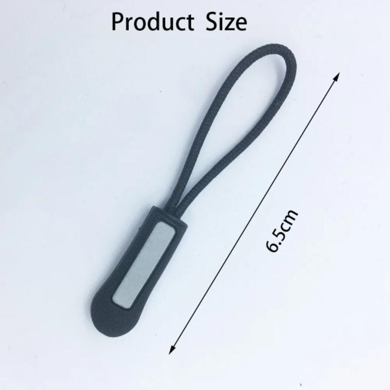 Description Picture 2 of item30Pcs Reflective Pull Tail Rope Black Plastic Zipper Rope Durable Easy to Use Pulling Rope for Clothing Luggage Shoes and Boot
