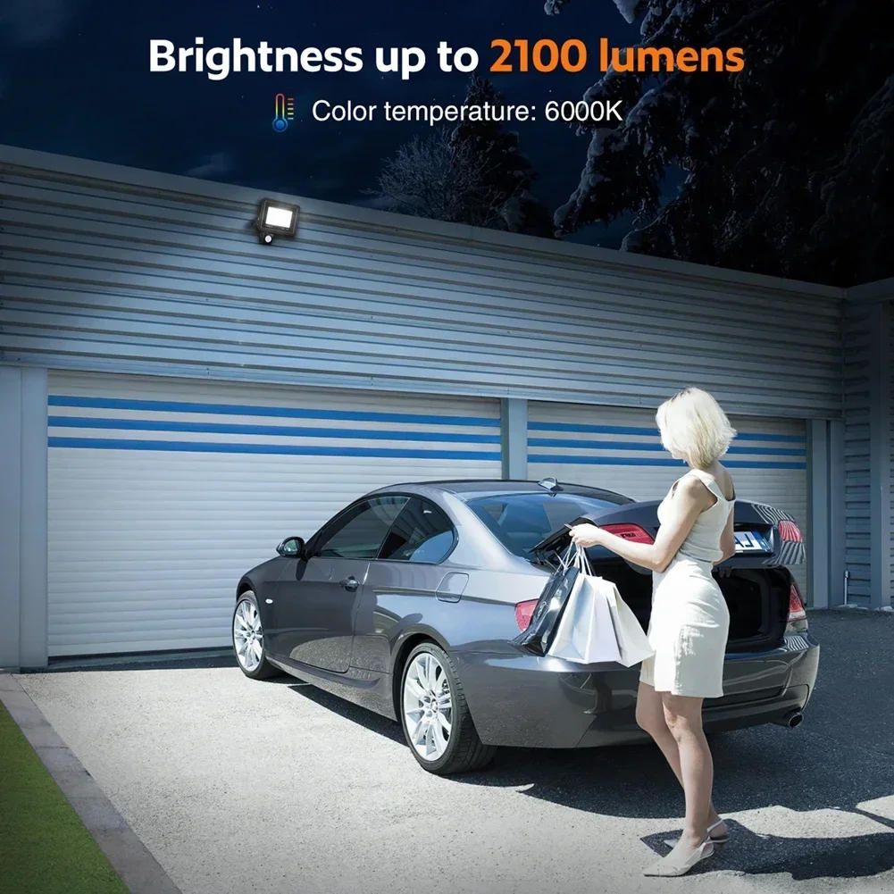 Description Picture 6 of itemLED PIR Motion Sensor Floodlight Outdoor Wall Light White Light 50W 30W 20W 10W IP66 Waterproof LED Spotlight For Garden