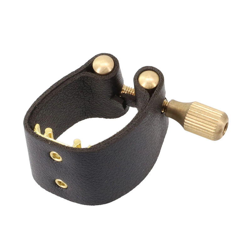 Description Picture 5 of itemAlto Sax Mouthpiece Ligature Saxophone Mouthpiece Leather Fastener Clip Ligatures For Alto Sax Accessories Metal Bakelite Flute