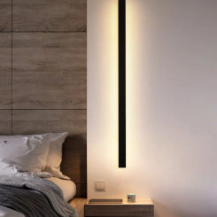 Waterproof Long strip wall lamp light luxury creative room bedroom bedside lamp simple modern Nordic living room TV wall lamp