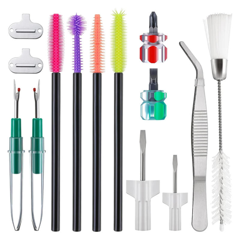 Description Picture 2 of item14PCS Sewing Machine Cleaning Kit Sewing Machine Repair Tools Double Headed Brush Screwdriver Tweezers for Repair and Cleaning