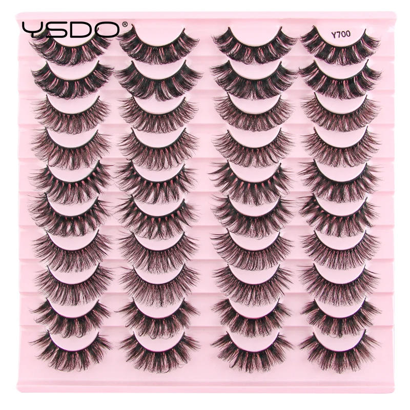 Description Picture 5 of itemHalf Eyelashes 3/20 pairs 3D Faux Mink Lashes Soft Natural Lashes Cat Eye False Eyelashes Dramatic Fluffy Lashes Makeup Tool