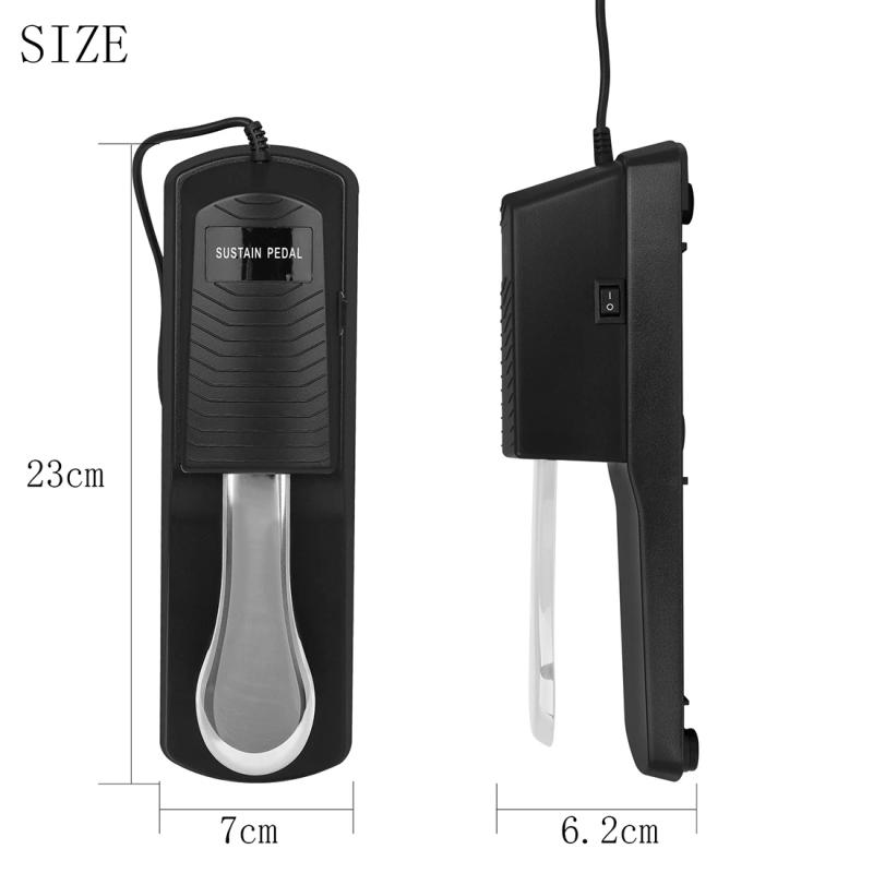 Description Picture 2 of itemUniversal Pianos Pedal Sustain Damper Pedal Piano Keyboard Compatible Yamaha Roland Electronic Organ MIDI Keyboards 6.35mm Plug