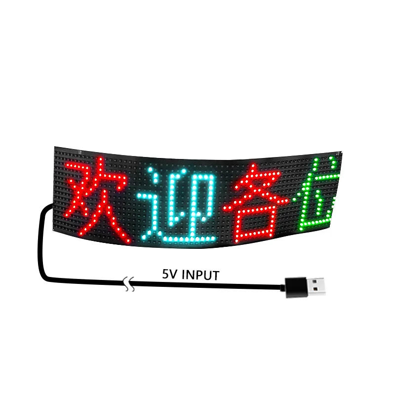 Description Picture 5 of itemHOT RGB Flexible Display Color Screen LED Module Strip Light App Bluetooth DIY Hat Clothes Bag Shoes Word Scroll Matrix Screen