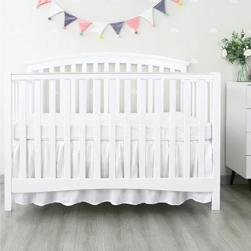 Description Picture 6 of itemTop Selling Well Made Crib Bed Skirt Add White Top Sheets -4 Sides Pleated Ruffles for Baby Boys Girls Toddler Nursery Bedspread