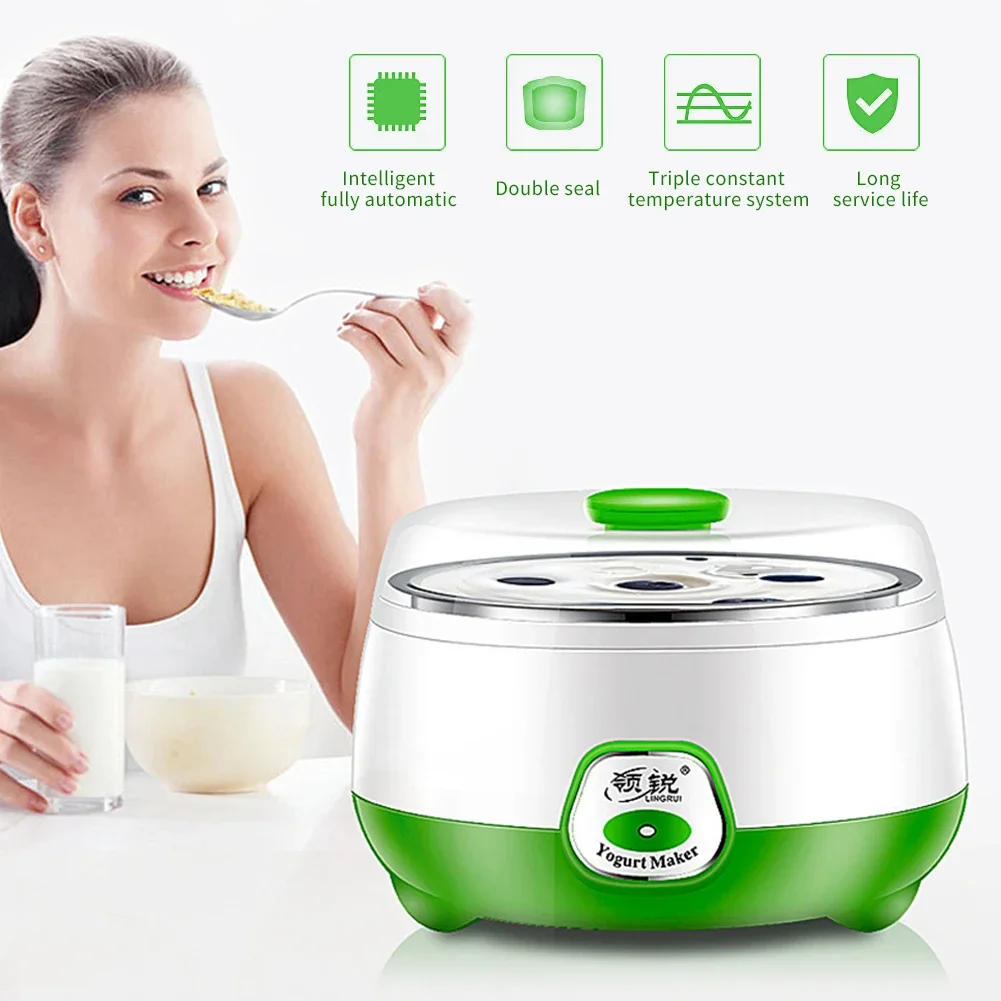 Description Picture 2 of itemYogurt Maker Mini Automatic Yogurt Machine Household DIY Yogurt Tools Kitchen Appliances Stainless Steel Tank Appliances Yogurt