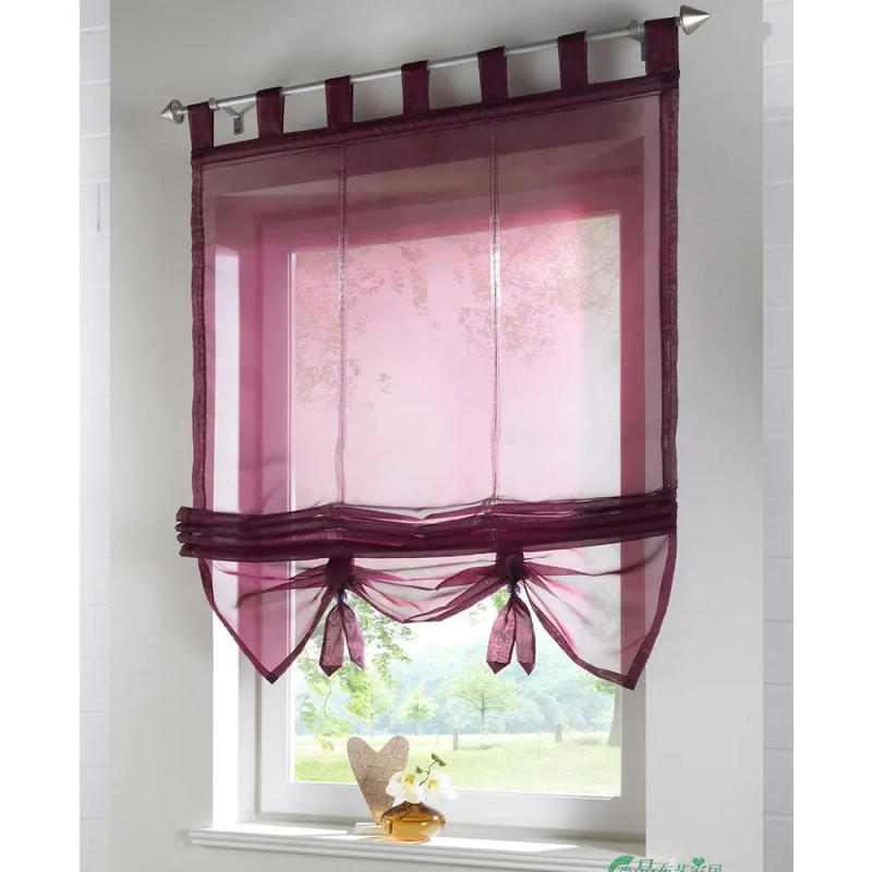 Description Picture 2 of itemCurtain Short Solid Color Window Valance Gauze Windows Kitchen Blinds for Living Room Bedroom Decoration