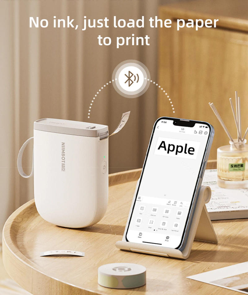 Description Picture 2 of item300dpi Niimbot D11 Mini Portable Thermal Printer Thermal Adhesive Label Maker Lightweight Printer For Stickers Label Machine New