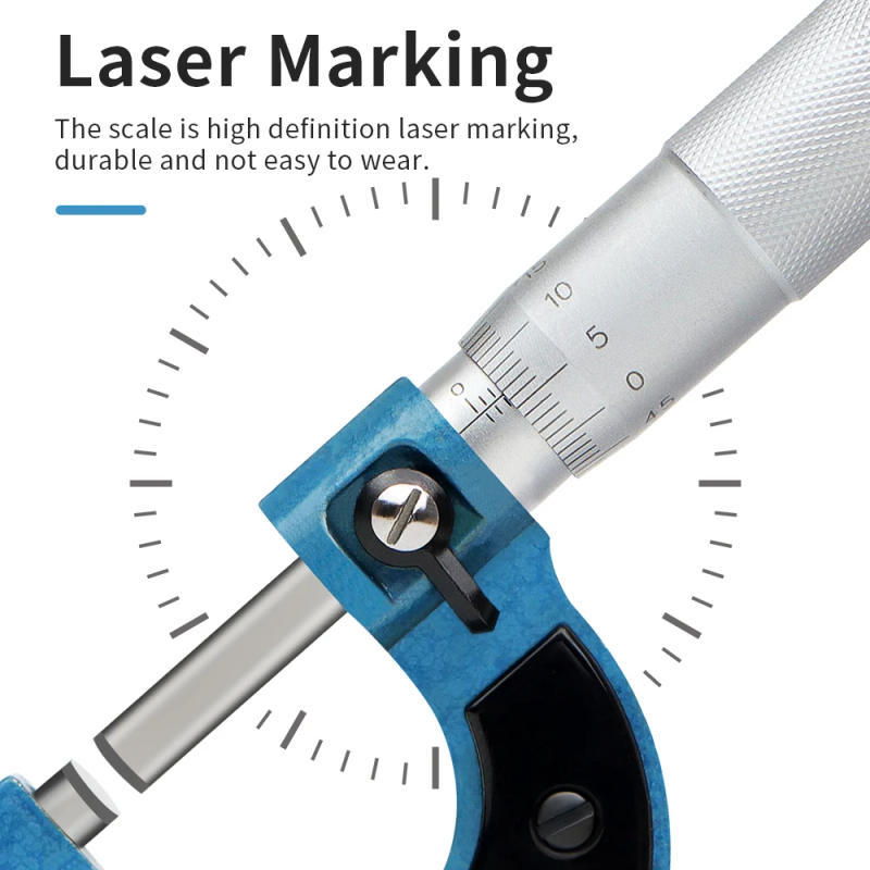 Description Picture 5 of item0-25mm 0.01mm Outside Micrometers Measuring Gauging Tool Scale Mechanical Caliper Precision Micro Meter For Measurement