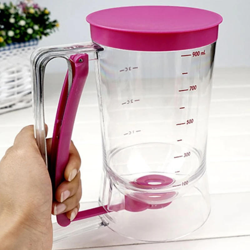 Description Picture 3 of item900ml Batter Dispenser Baking Flour Paste Dispenser For Pancake Cupcakes Cake Muffins Measuring Funnel Pastry Dough Dispensador