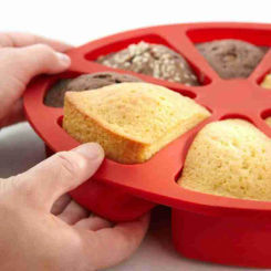 Silicone Cake Mold 8 Grids Shape Striangle Kitchen Pizza Plate Bakeware Non-stick Bread DIY Baking Pastry Cake Molds