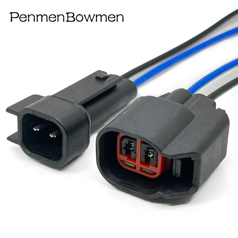 Description Picture 3 of item2 Pin Auto Fuel Injector Nozzle Plug Electronic Connector Wire Harness Methanol For Ford Chevrolet EV1 To EV6 DJ7023C-1.5-21