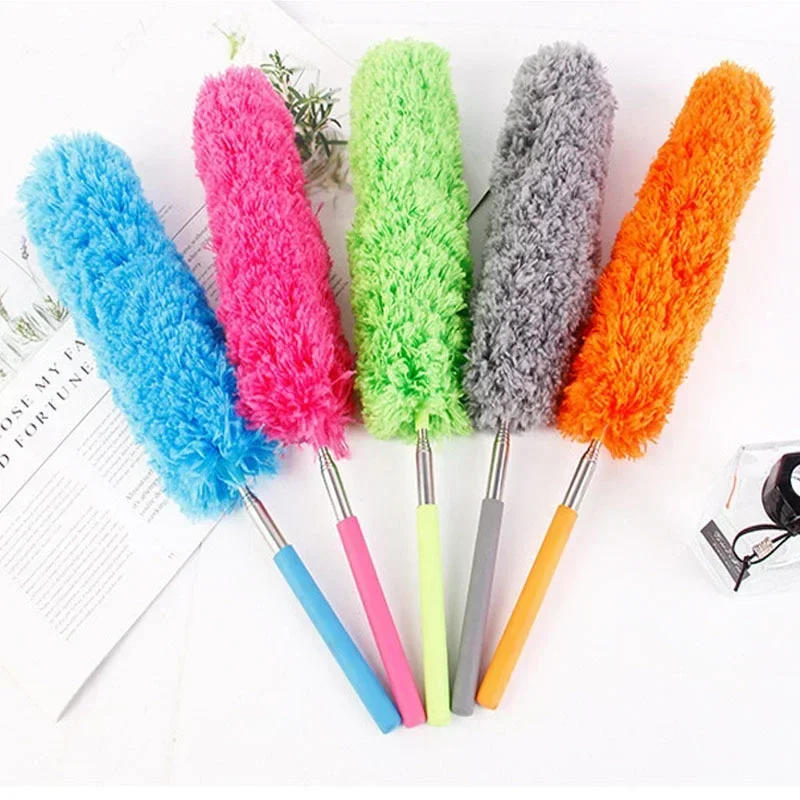 Description Picture 4 of itemElectrostatic Dust Duster Telescopic Flexible Stainless Steel Household Feather Duster Cleaning Tool Microfiber Dust Brush