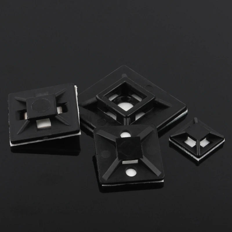 Description Picture 5 of item30/50pcs HS Self Adhesive Cable Tie Bases Mount Strong Glue Wire Wall Holder Car Fixing Seat Clips Suction Position Sucker