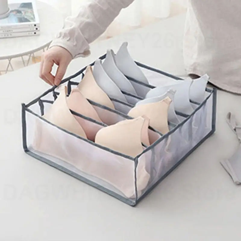 Description Picture 5 of itemDividers Drawer Wardrobe Home Clothes Jeans Storage Boxes Mesh Net Bag Organizer Foldable Underwear Baby Cloth Sock Pants u26
