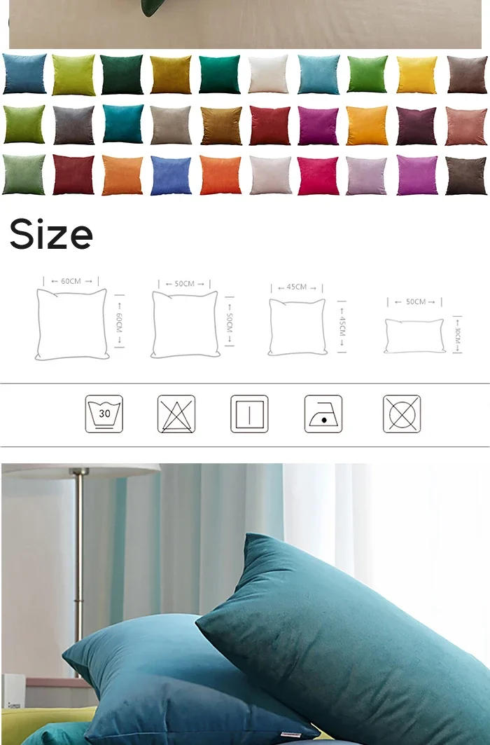 Description Picture 3 of itemPillowcase Decor Home Plaid Throw Pillow Cover for Living Room Sofa 30x50 Nordic Home Decoration Soft Velvet Cushion Covers