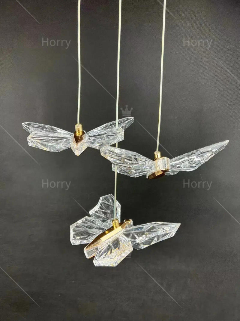 Description Picture 2 of itemModern Led Butterfly Pendant Lights for Bedroom Bedside Hotel Hanging Lamp Stair Restaurant Decoration Ceiling Chandeliers Home