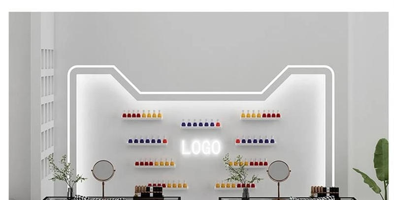 Description Picture 5 of itemProfessional Nailtech Desk Beauty Exquisite Modern Manicure Table Makeup Receptionist Mesas De Manicura Salon Furniture CY50NT