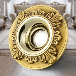 European Brass LED Downlight 6W 8W 10W 12W 14W Anti Glare Copper Indoor Living Room Corridor Ceiling Recessed Spotlights
