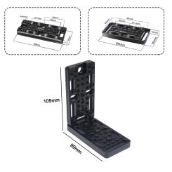 Multi-Purpose Switching Plate Cheese Board Easy Plate 1/4 3/8 ARRI Cold Shoe for Railblock Dovetail Rods DSLR Camera Cage Rig