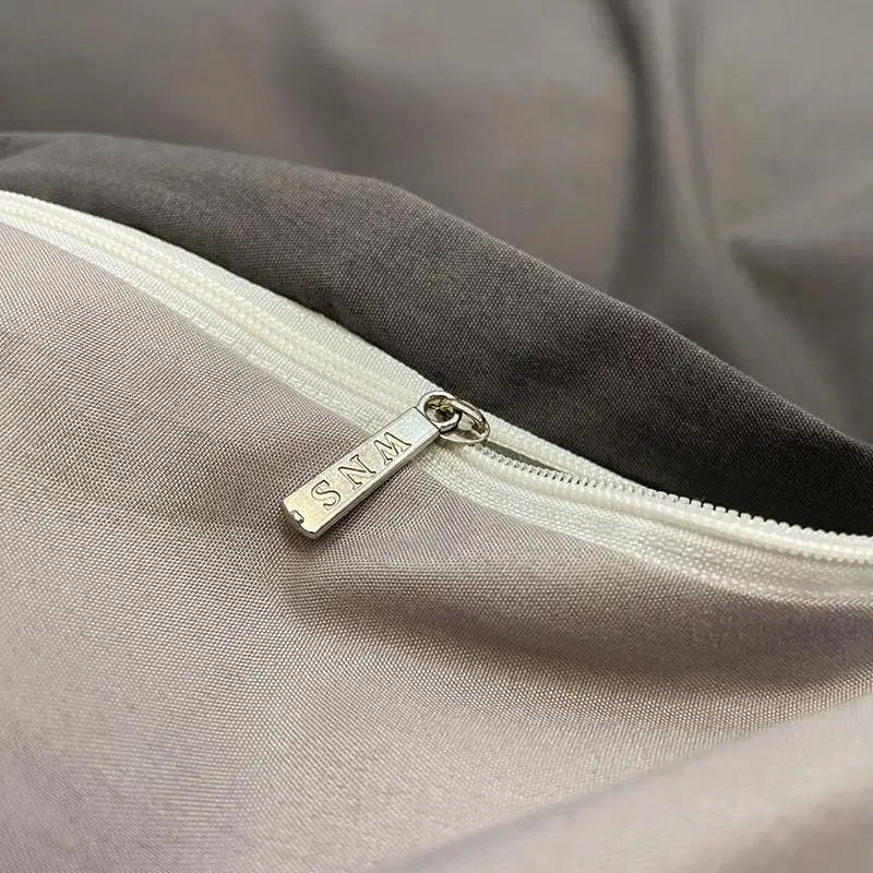 Description Picture 4 of itemBonenjoy 1 pc housse de couette  Dark Gray Color Duvet Cover Double Size funda nordica cama 150 Queen/King Size Bed Cover