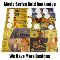 We Have More Beautiful Movie Series Gold Banknote Super Star Souvenir Art Crafts Memorial Collectible Gift