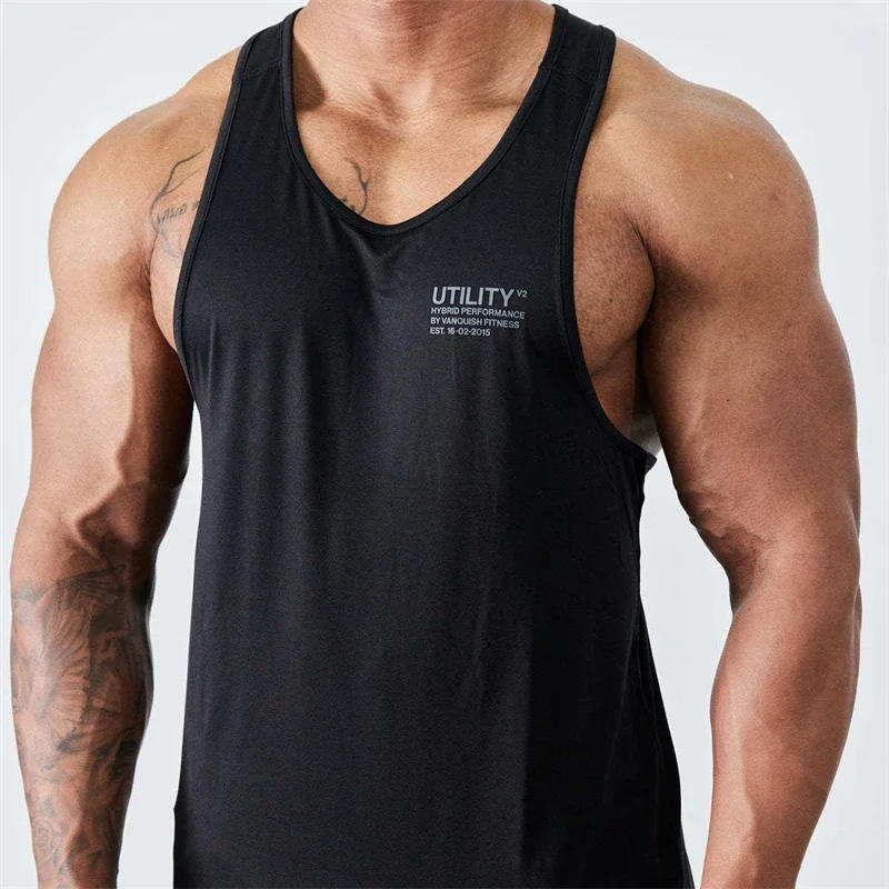 Description Picture 6 of itemSummer Men's Sports Fitness Tank Top Jogger Gym Running Training clothing Sleeveless T-Shirt Quick Breathable Elastic Vest