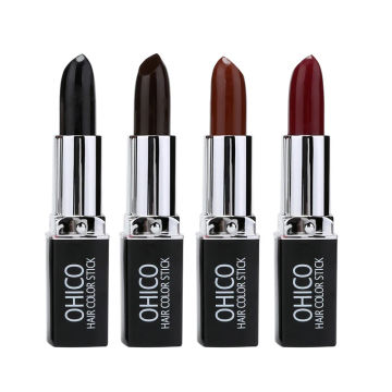 Ohico Natural Plant Extracts Lipstick Shape Hair Dye Pen Covering White Hair Disposable Hair Color Stick For Beauty Hair Fashion