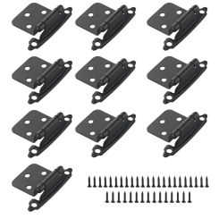 10pcs Self Closing Overlay Hinges Flush Cabinet Hinge Heavy Duty Kitchen Cupboard Door Spring Hinges Furniture Hardware