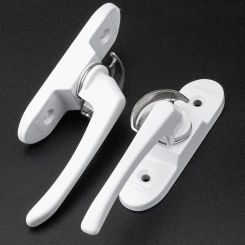 Plastic Steel Aluminum Alloy Sliding Doors Windows Long Handle Crescent Lock Safety Lock Buckle Anti-theft Window Lock Hook
