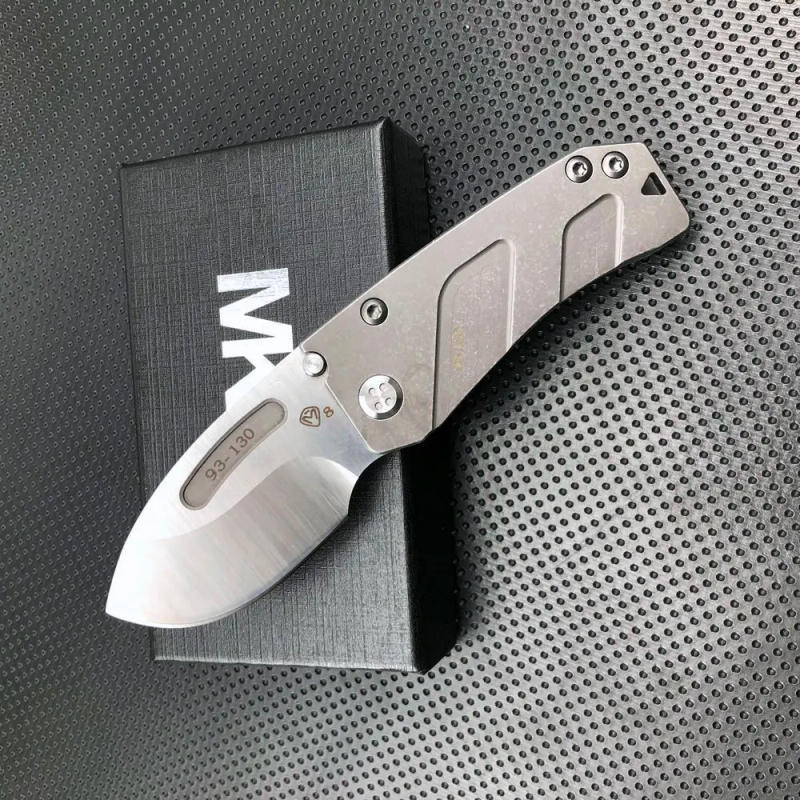 Description Picture 5 of itemTrskt MKT Medford Folding Knife,D2 Blade Tactical Pocket Knives,Survival Camping Knife Outdoor Sharp Knives,Steel Handle