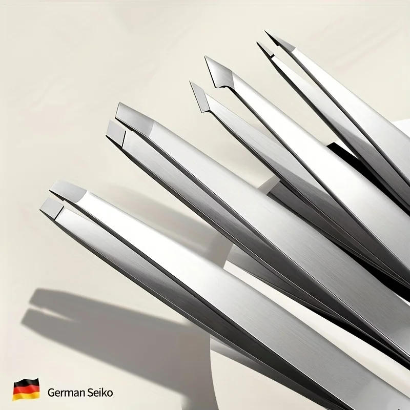 Description Picture 2 of item4Pcs Professional Stainless Steel Precision Tweezers - Expertly Crafted for Flawless Eyebrow Shaping, Facial Hair Removalv women