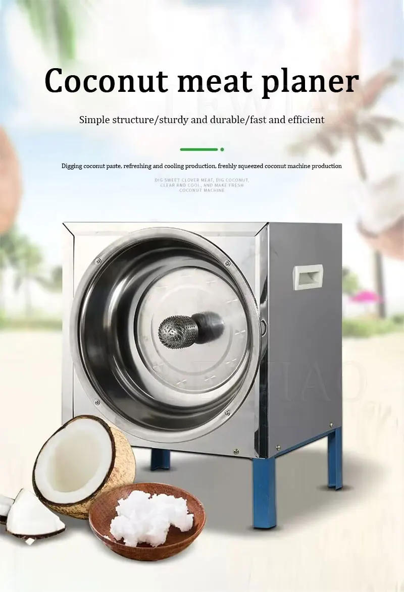 Description Picture 3 of itemAutomatic Coconut Shell Peeling Removing Machine Coconut Meat Crusher Machine Fresh Coconut Opener