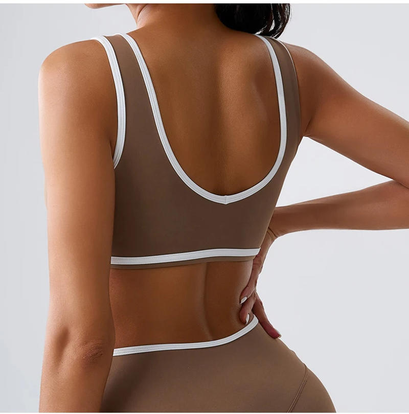 Description Picture 4 of itemWomen Sport Bras Splicing Fitness Tank Breathable Women Underwear Yoga Tops Bra Crop Top Gym Wear Women Push Up Workout Clothes