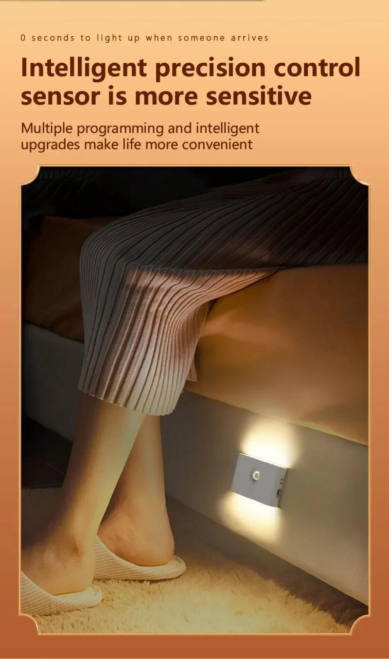 Description Picture 5 of itemLED Magnetic Body Sensor Night Light White Upside Down USB Rechargeable Bedroom Bedside Bathroom Cabinet Kid Room Night Lighting