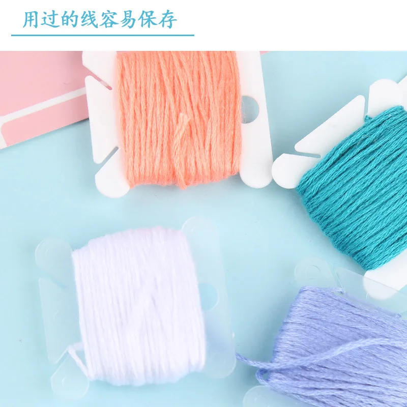 Description Picture 4 of itemPlastic Bobbins and Bobbin Winder Set Spool Thread Card Embroidery Floss DIY Stitch Thread Organizer Holder Sewing Tools Costura