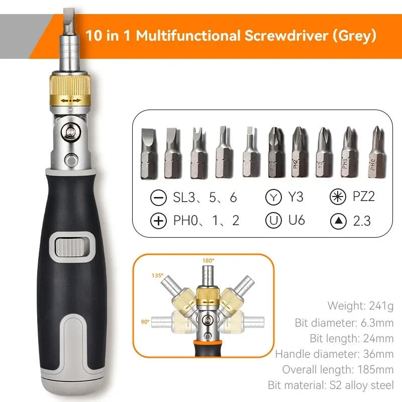 Description Picture 3 of itemRatchet Corner Screwdriver Set New Portable Hidden Bit Combination Multifunction Screwdriver Multi-angle