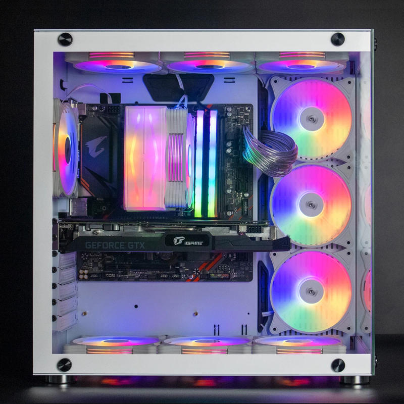 Description Picture 5 of itemAigo AR12 white 120mm RGB FAN ventilador PC gamer Computer Case kit Fan Cooling Cooler 12cm Adjust Speed 12V ARGB Fans ventoinha