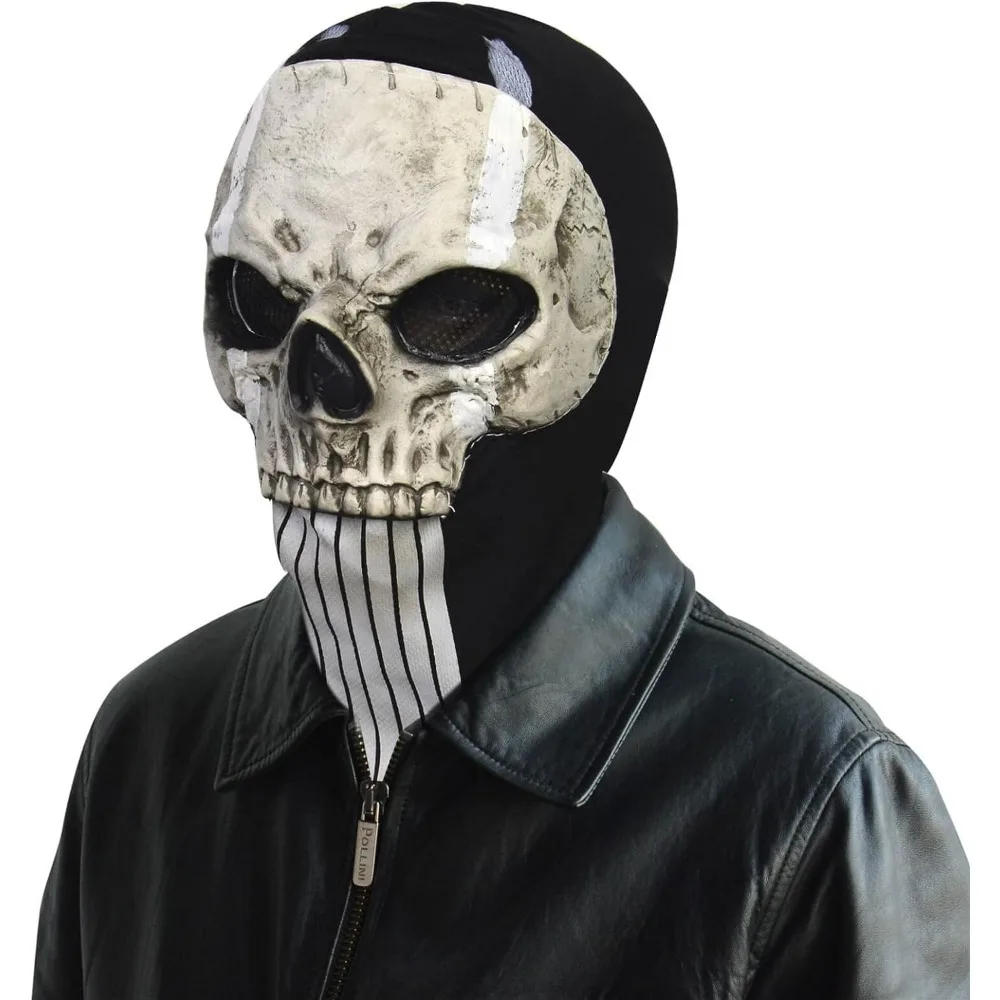 Description Picture 5 of itemHorror Ghost Skull Mask Call of Duty Latex Headgear Helmet Cosplay Perform Party Prop Full Face Tactical Skull Covering Unisex