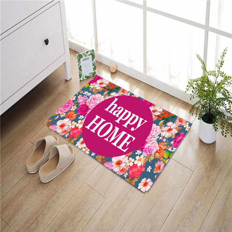 Description Picture 3 of itemHappy Home Flora Rubber Bathroom Kitchen Mat Garden Garage Door Floor Mat Non-Slip Carpet Entrance Rug