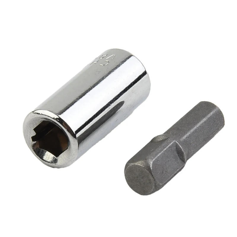 Description Picture 5 of item1/4/10pcs 1/4" Ratchet Drive Socket Adapter 6.3mm Square Drive To 1/4" Hex Shank Socket Bit Converter Screwdriver Holder Adapter