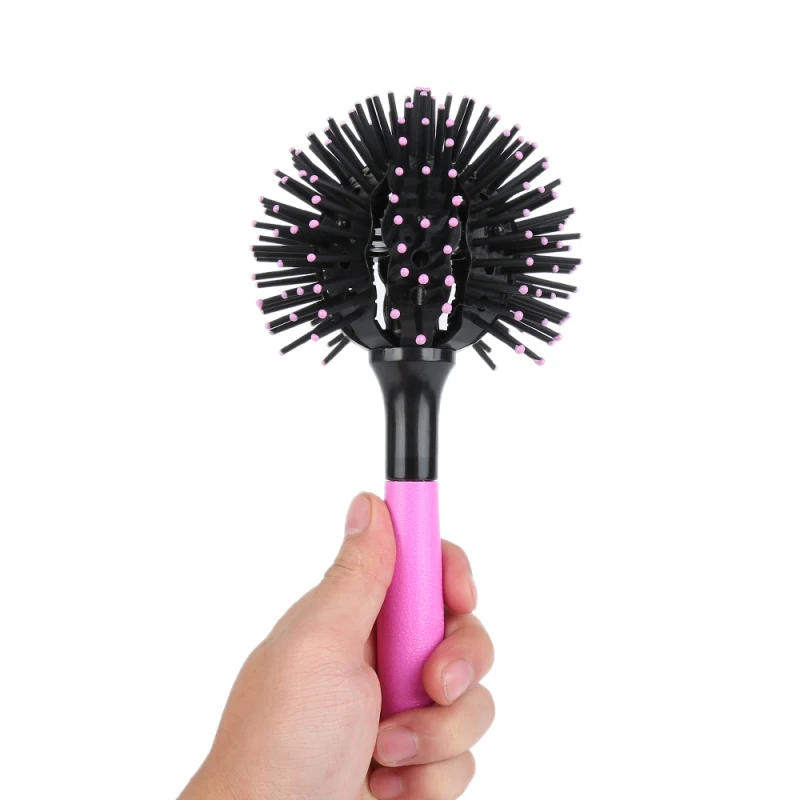 Description Picture 4 of itemNew 3D Round Hair Comb Hair Brush Salon Styling 360 Degree Ball Hairdressing Tools Detangling Hair Brush Heat Resistant Comb