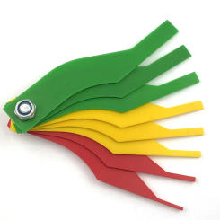 Pastic 8 in 1 Feeler Gauges Brake Pads Measurement Tool Friction Plate Wear Detection Thickness Ruler for Car Break Repair Scale