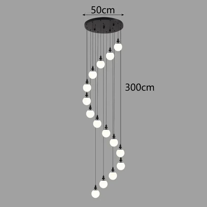 Description Picture 5 of itemModern home decoration crystal chandelier, stair Pendant lamp, living room Pendant lights, interior lighting