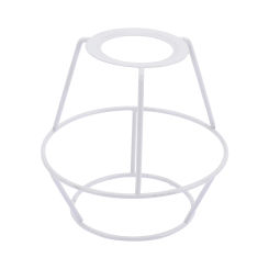 Light Stand Lamp Shade Lanterns Wire Lampshade Frames DIY Ring Holder Fitter Wrought Iron Metal Support Cage Guard for Desk